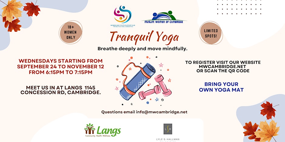 Muslim Women Of Cambridge (MWC) Tranquil Yoga: Fall 2025