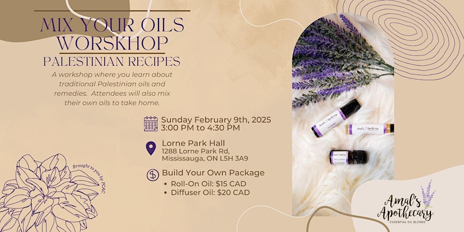 Our Roots: a Traditional Palestinian Oils & Remedies Workshop