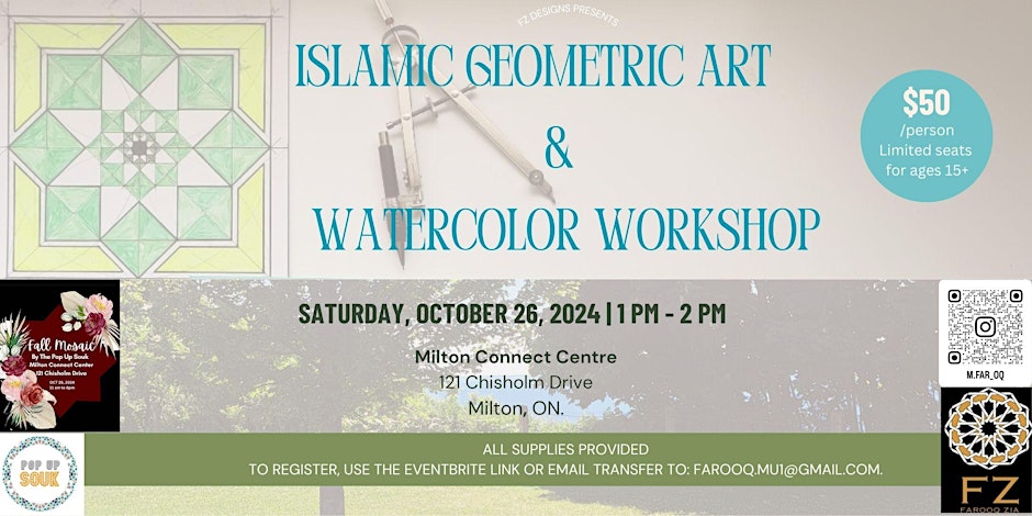 Islamic Geometric Art & Watercolour Workshop