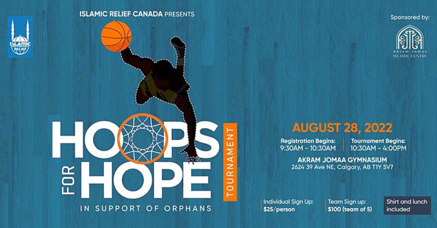 Islamic Relief Canada Hoops for Hope Basketball Fundraising Tournament