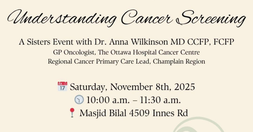 Masjid Bilal Understanding Cancer Screening (Sisters Only)