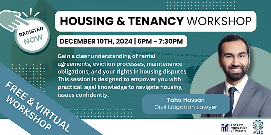 Muslim Legal Support Centre (MLSC) Housing & Tenancy Workshop