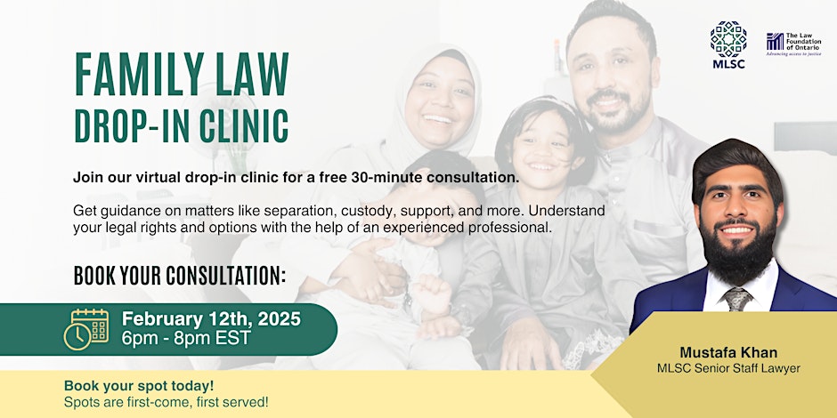 Muslim Legal Support Centre (MLSC) Family Law Drop-in Clinic