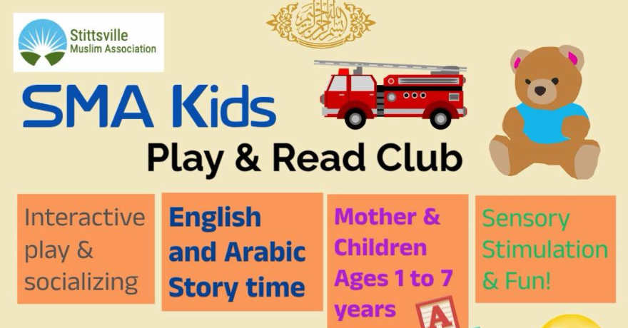 Stittsville Muslim Association Kids Read & Play Club (English and Arabic) Ages 1 - 7 (Jan to Mar)