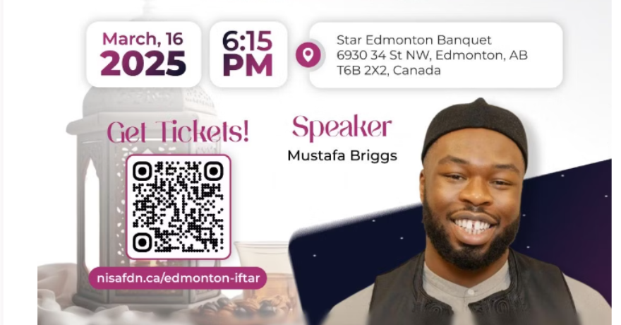 Nisa Foundation Inspiring Iftar﻿ Edmonton with Sh Mustafa Briggs