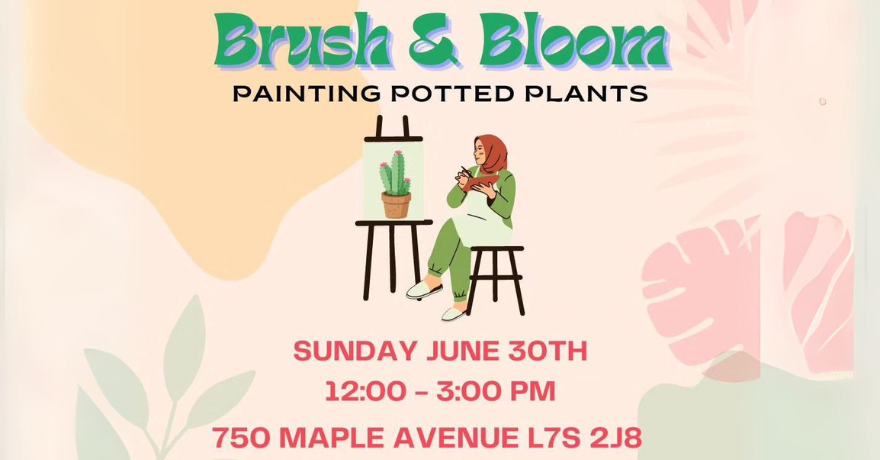 Halton Islamic Association (HIA) Brush and Bloom Painting Potted Plants (Sisters Only) 