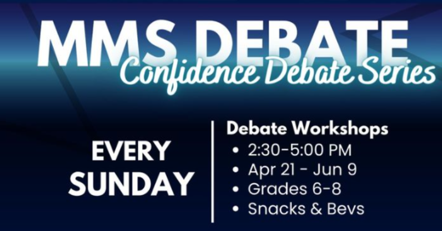 Muslim Middle School Debate Confidence Debate Series (Registration Deadline April 15)