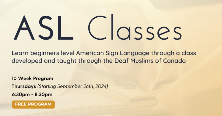 ISNA Canada American Sign Language ASL Course Registration Required