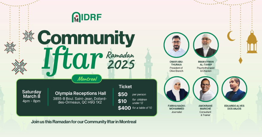 International Development and Relief Foundation (IDRF) Ramadan Community Iftar