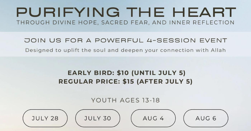 Jami Omar Purifying the Heart: 4 Sessions (Ages 13 to 18)