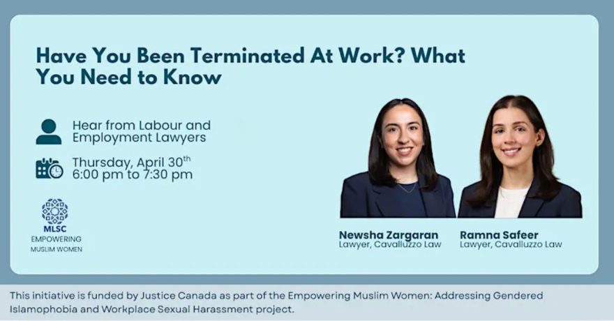 Muslim Legal Support Centre Have You Been Terminated At Work? What You Need to Know