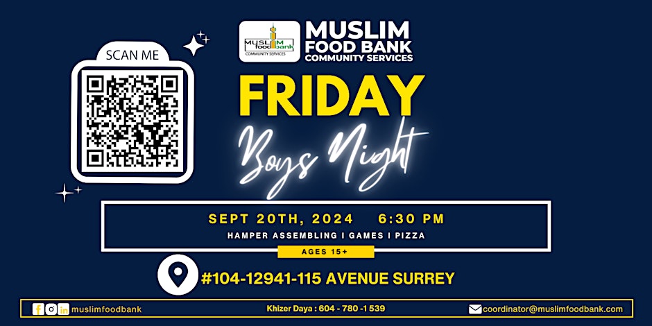 Muslim Food Bank and Community Services Boys Night