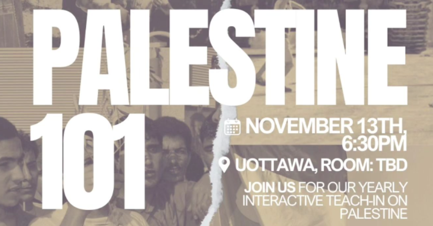 INSAF uOttawa Palestine 101 Register by Nov 8 