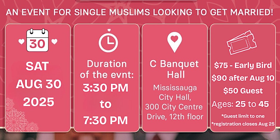 Single Muslim Event Ages 25-45 at MuslimFest 2025