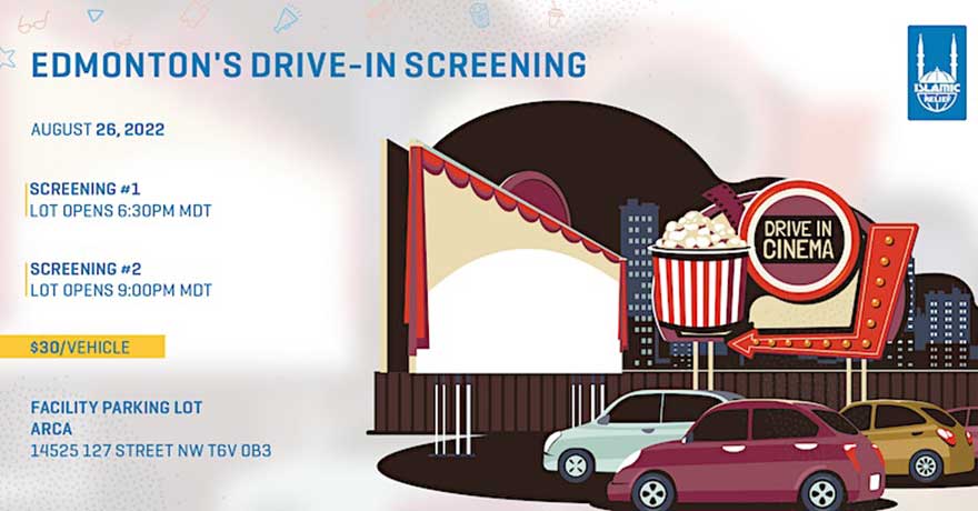 Islamic Relief Canada Edmonton’s Drive-In Movie Screening