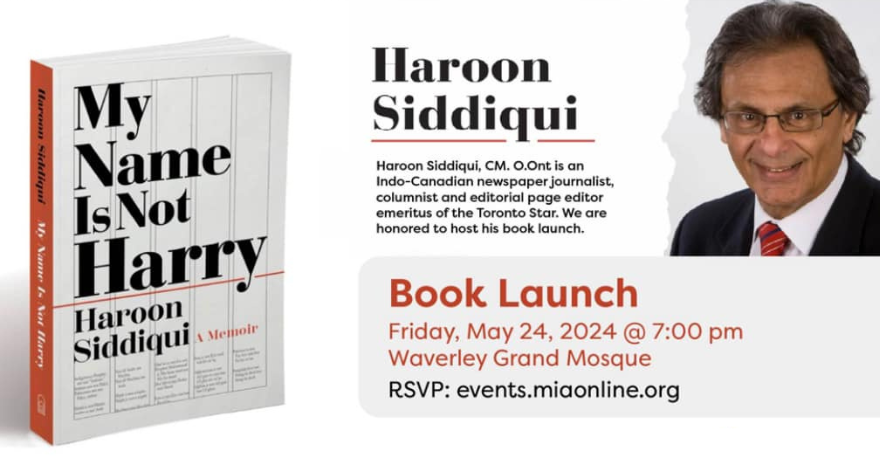 Book Launch: My Name is Not Harry by Haroon Siddiqui 