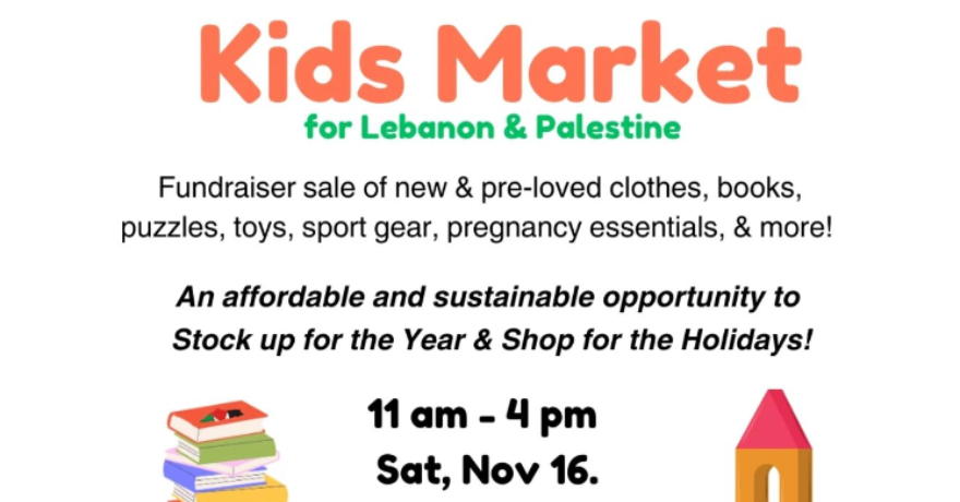 Parents for Palestine Vancouver Kids Market for Palestine and Lebanon