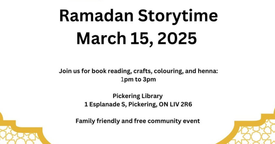 Muslim Women of Durham Region Storytime Ramadan Pickering