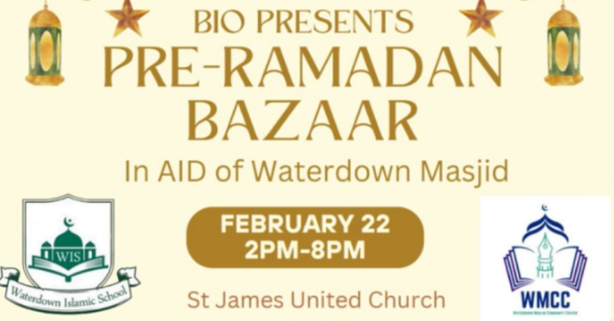 Pre-Ramadan Bazaar In Aid of Waterdown Masjid