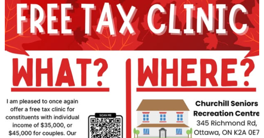 Free Tax Clinic for Ottawa Centre Residents