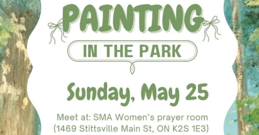 Young Muslim Sisters Ottawa Painting in the Park