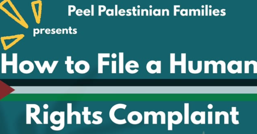 Peel Palestinian Families How to File a Human Rights Complaint