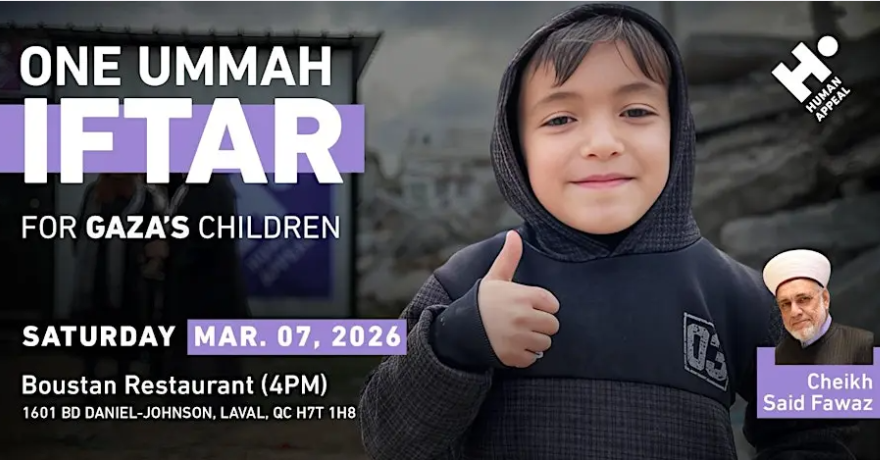 Human Appeal One Ummah Iftar: Supporting Gaza's Children