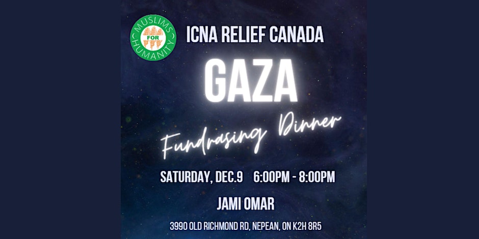 ICNA Relief Canada Ottawa Gaza Fundraising Dinner