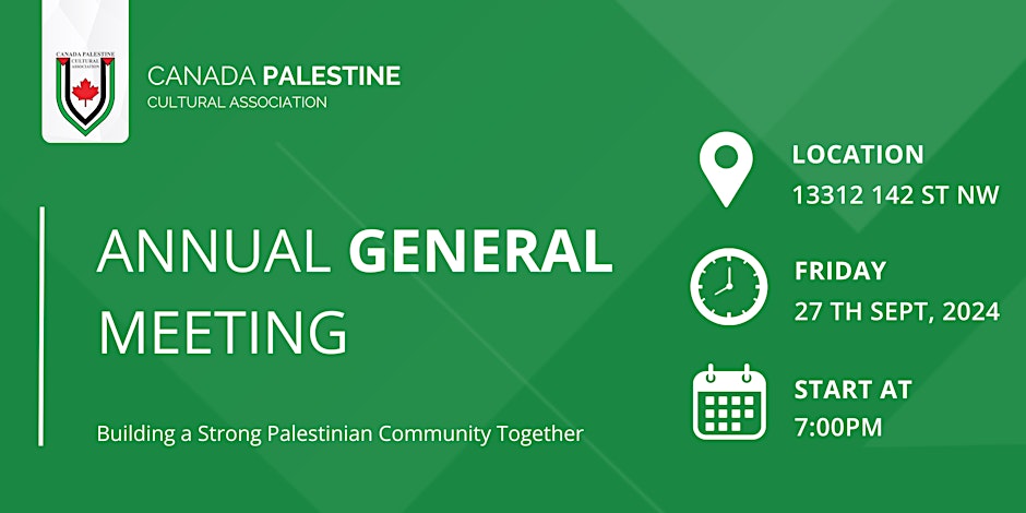 Canada Palestine Culture Association Annual General Meeting