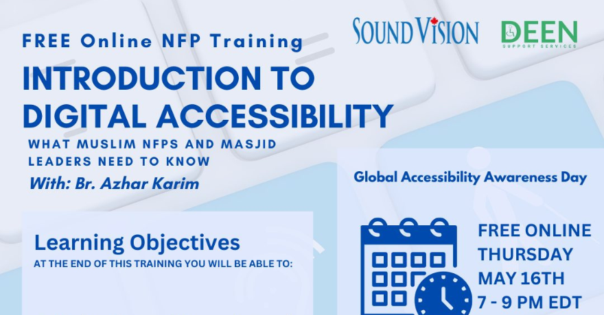 Introduction to Digital Accessibility: What Muslim NFPs and Masjid Leaders Need to Know