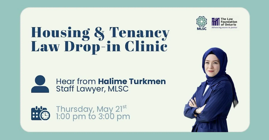 Muslim Legal Support Centre Housing and Tenancy Law Drop-in Clinic (Registration Required)