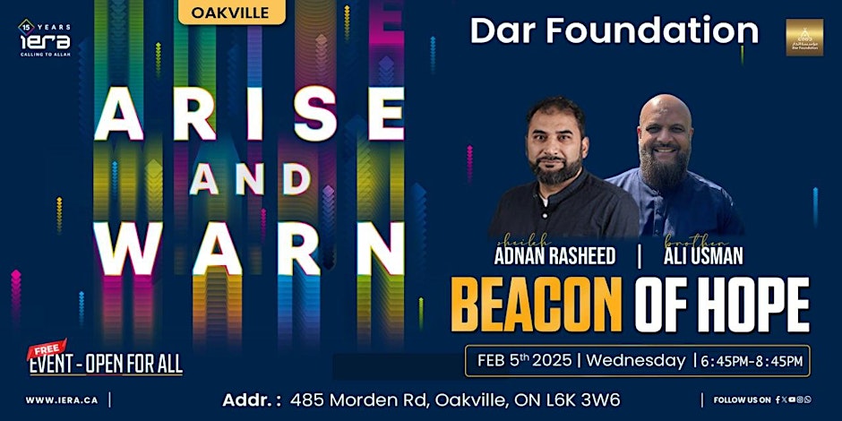 IERA Canada Arise and Warn | Dar Foundation