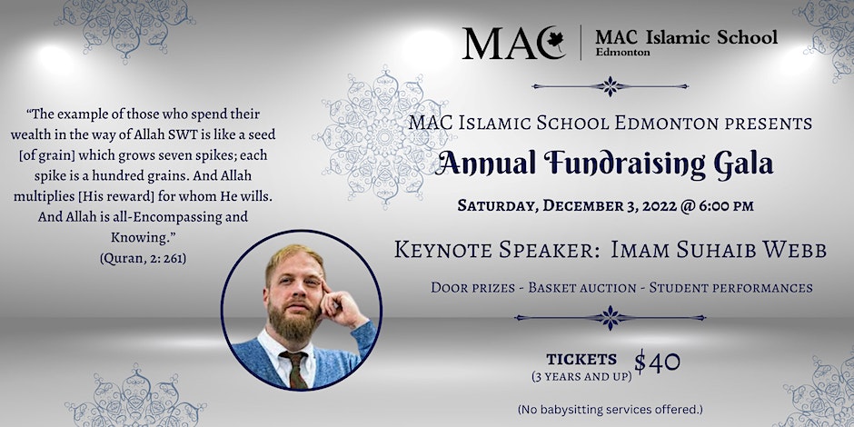 2022 MAC Islamic School Fundraising Gala with Imam Suhaib Webb