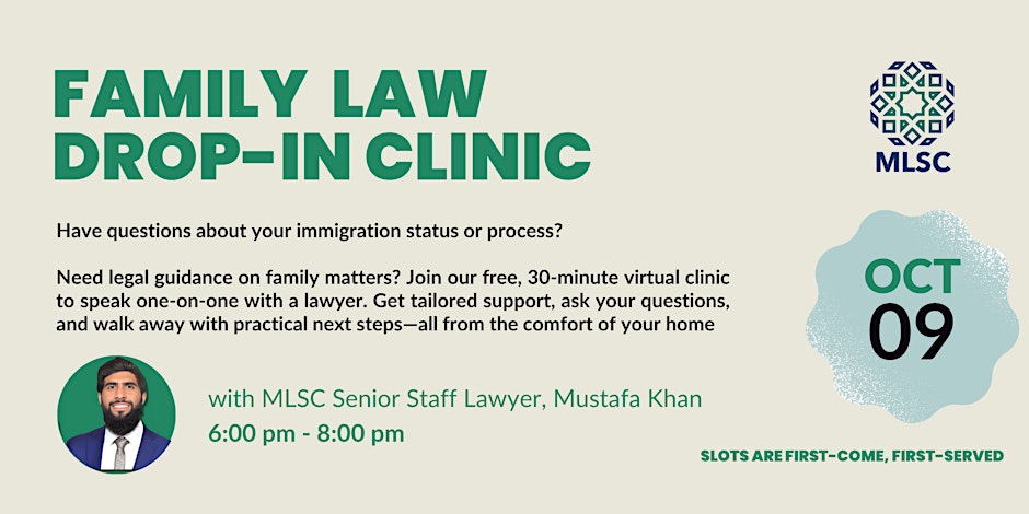 Muslim Legal Support Centre (MLSC) Family Law Drop-in Clinic