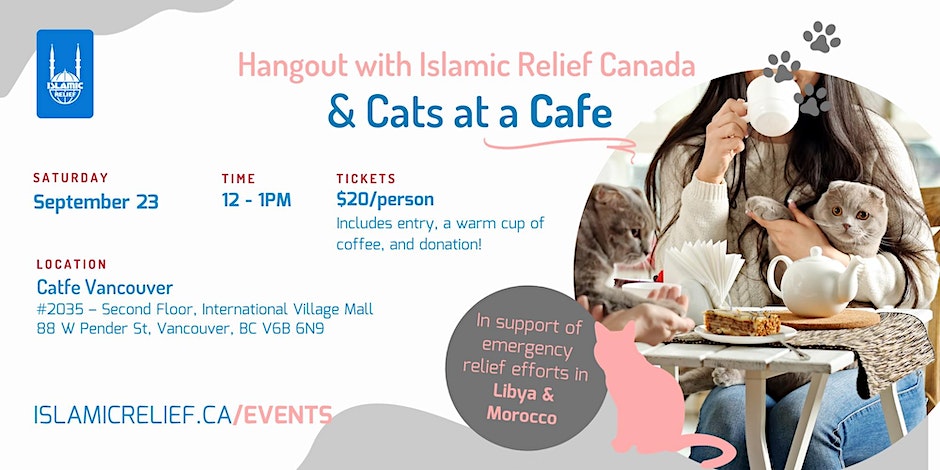 Islamic Relief Canada Cat Cafe Hangout | Vancouver