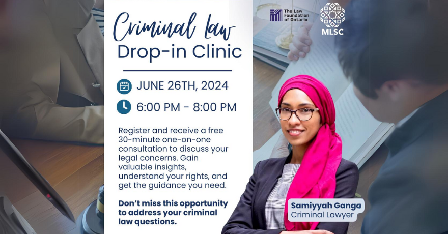 Muslim Legal Support Centre Criminal Law Drop-in Clinic