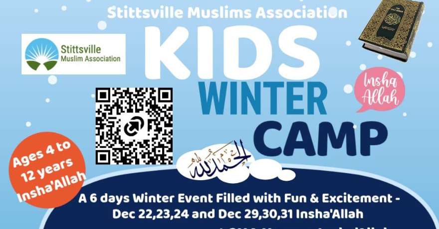 Stittsville Muslim Association Winter Break Kids Camp Ages 4 to 12 (Dec 22 to Dec 31)