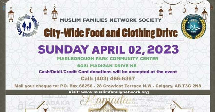 Muslim Families Network Society (MFNS) City Wide Food and Clothing Drive