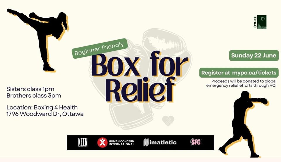 Muslim Young Professionals Ottawa BOX 4 RELIEF 