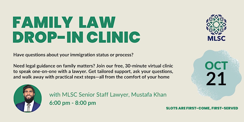 Muslim Legal Support Centre (MLSC) Family Law Drop-in Clinic