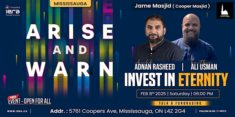 IERA Canada Arise and Warn | Jame Masjid (Cooper Masjid)