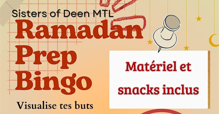 Sisters of Deen Ramadan Prep Bingo