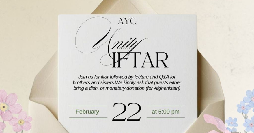 AYC Unity Iftar for Afghanistan (Potluck)