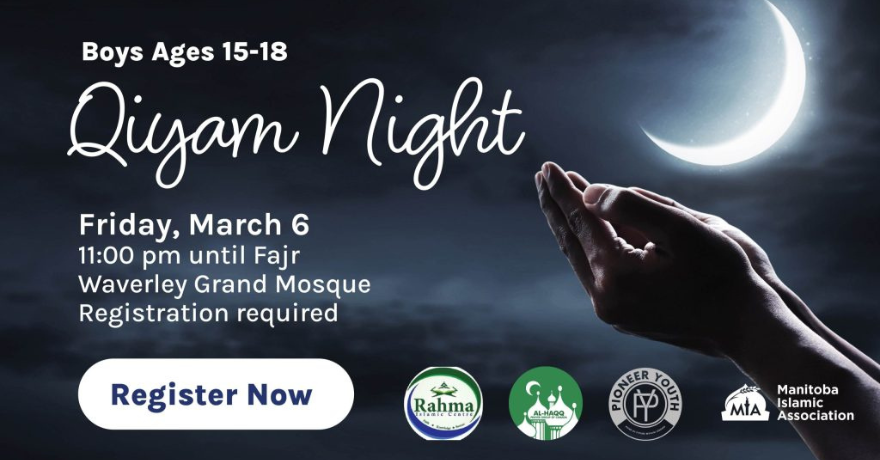 Manitoba Islamic Association Boys Qiyam Night (ages 15-18)