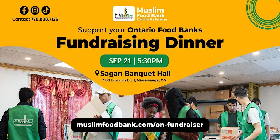 Muslim Food Bank & Community Services Support Your Ontario Food Banks Fundraising Dinner