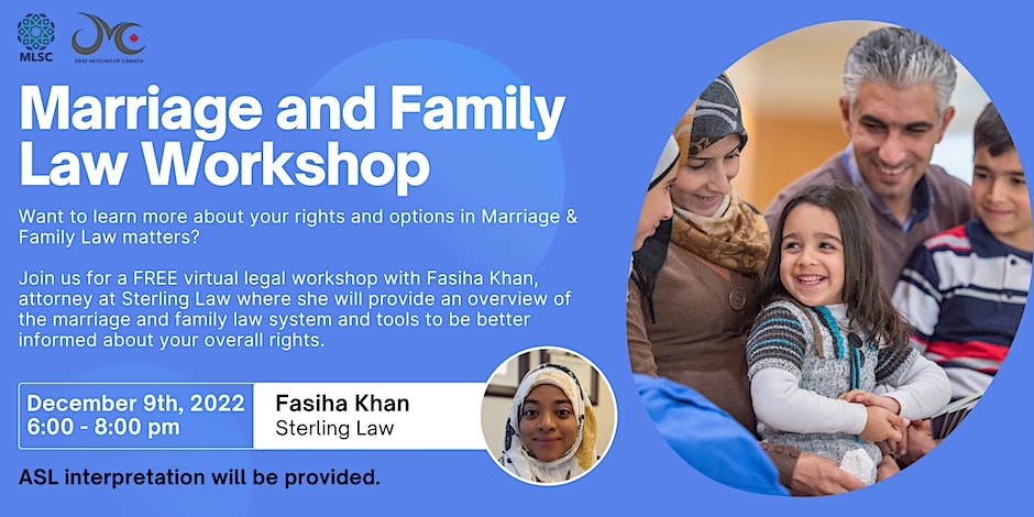 Muslim Legal Support Centre (MLSC) Marriage & Family Law Workshop