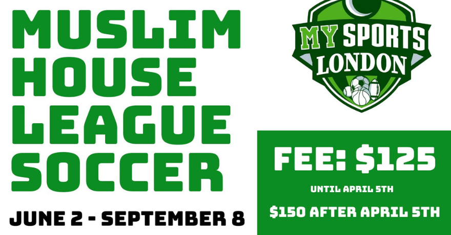 Muslim House League Soccer Boys and Girls (Ages 6 to 15) Registration Required
