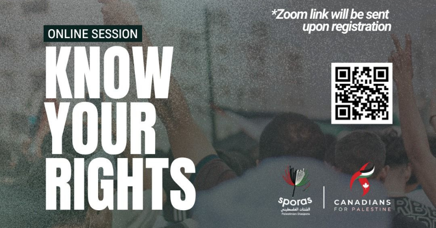 Ontario Student Advocacy for Palestine Information Session: Know Your Rights