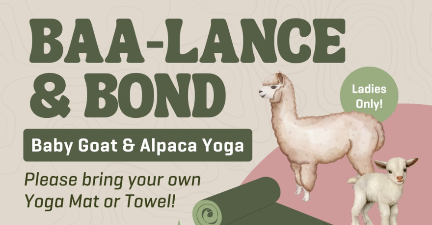 Islamic Relief Canada Ladies Only Baby Goat and Alpaca Yoga