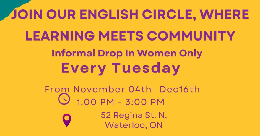 Coalition of Muslim Women English Circle Causal Drop In For Women